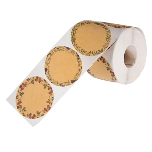 TEHAUX Kraftpapier Geschenkaufkleber mit Girlandenmuster Selbstklebende Dekorative Etiketten für Geschenktüten Umschläge Hochzeit und Diy-bastelbedarf Braun TEHAUX Kraftpapier Geschenkaufkleber mit Girlandenmuster Selbstklebende Dekorative Etiketten für Geschenktüten Umschläge Hochzeit und Diy-bastelbedarf Braun von TEHAUX