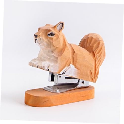 TEHAUX Kreativer Eichhörnchen Holzhefter Handlich Multifunktional für Büro Schule Zuhause Niedliche Tier Statue Schreibtischdekoration Praktisch und Leicht Transportierbar TEHAUX Kreativer Eichhörnchen Holzhefter Handlich Multifunktional für Büro Schule Zuhause Niedliche Tier Statue Schreibtischdekoration Praktisch und Leicht Transportierbar von TEHAUX