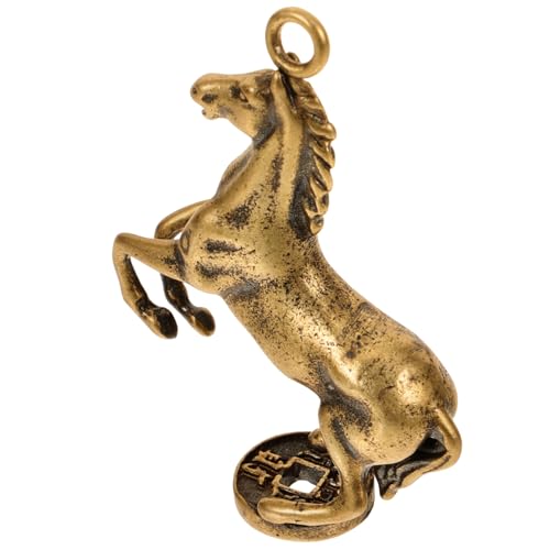 TEHAUX Kupfer Anhänger Pferd Charm für Schmuckherstellung DIY Kleines Reichtum Ornament Vielseitiger Chic Schmuckanhänger für Zuhause und Büro Symbolisch für Wohlstand und Glück von TEHAUX
