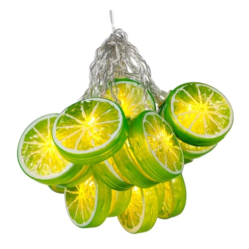 TEHAUX LED Lichterkette mit Limetten-scheiben Batteriebetrieben Wasserdichtes Drahtlicht Dekorativ für Terrasse Balkon Camping Party Indoor und Outdoor ohne Batterien TEHAUX LED Lichterkette mit Limetten-scheiben Batteriebetrieben Wasserdichtes Drahtlicht Dekorativ für Terrasse Balkon Camping Party Indoor und Outdoor ohne Batterien von TEHAUX