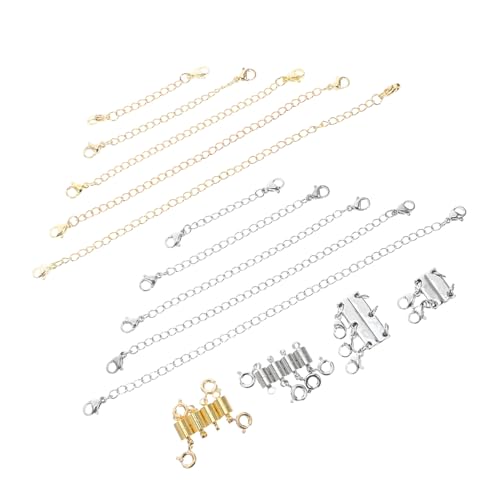 TEHAUX Magnetische Zubehörschnalle Multi-Halsketten-Layering-Verschluss Magnetischer Verschlusskit Magnetverschlüsse für Halsketten Magnetischer Schmuckverschluss Multi -Halskette Eisen von TEHAUX