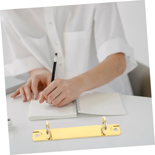 TEHAUX Metall Binder Mechanismus Ringbuch Clips Abnehmbare O ringe für DIY Loseblatt Notizbücher Langlebige Goldfarbene Metallbindung für Büro und Zuhause Vielseitige Ordnerrücken von TEHAUX