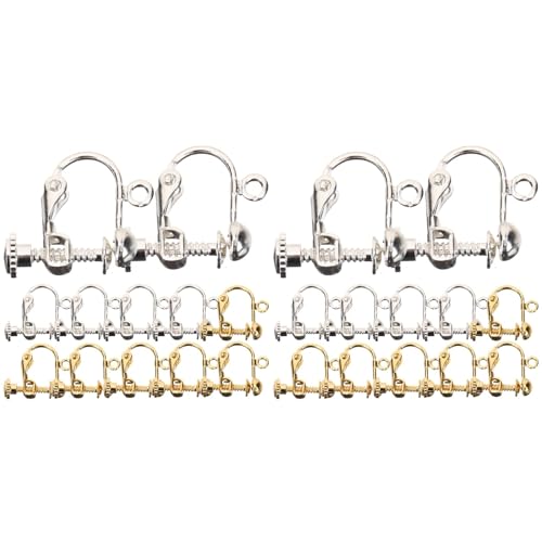 TEHAUX Ohrring-Konverter, Ornament-Ohrringe, Schraubverschluss, Ohrring-Verschlüsse, Schmuckherstellung, Silberschmuck, Ohrclips, Ohrringe, Goldendoodle-Zubehör, Ohrringherstellung, 24 Stück TEHAUX Ohrring-Konverter, Ornament-Ohrringe, Schraubverschluss, Ohrring-Verschlüsse, Schmuckherstellung, Silberschmuck, Ohrclips, Ohrringe, Goldendoodle-Zubehör, Ohrringherstellung, 24 Stück von TEHAUX