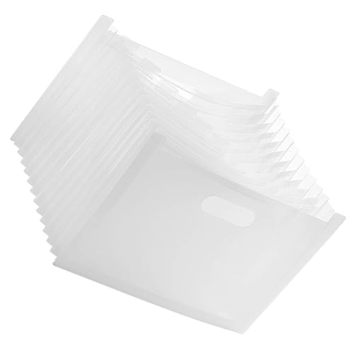 TEHAUX Ordner Orgel Organ Veranstalter multi Akkordeon Quittungsmappe briefhalter aufbewahrungssack Anlagemappen aktenmappe aktenordner Tasche für Akten Aktentasche fürs Büro Plastik Weiß von TEHAUX