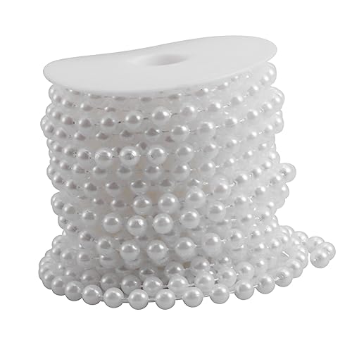 TEHAUX Perlenkette Acryl für Hochzeitsdekoration Bastelarbeiten und Feste Weiße Perlen für Brautsträuße und Festliche Anlässe TEHAUX Perlenkette Acryl für Hochzeitsdekoration Bastelarbeiten und Feste Weiße Perlen für Brautsträuße und Festliche Anlässe von TEHAUX