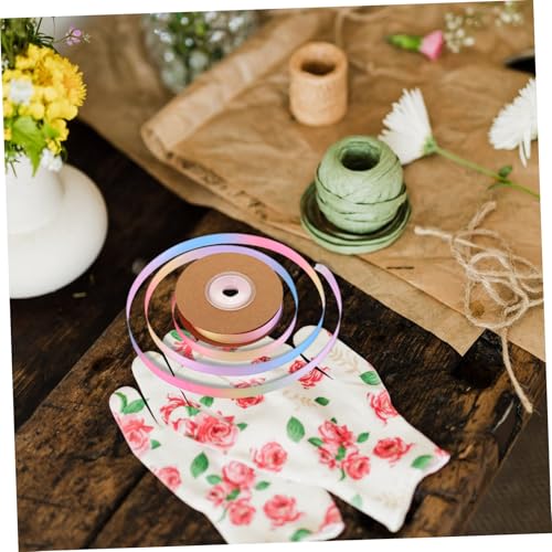 TEHAUX Polyester Geschenkband Breit Farbverlauf Schleifenband für DIY Basteln Geschenkverpackung Festliche Dekoration Headdress Zubehör von TEHAUX