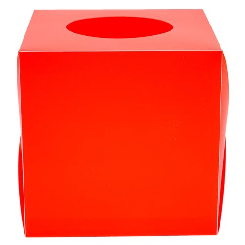 TEHAUX Rote Lotteriebox Tombola-Los-Box Quadratische Tombola-Bälle Tickets Karten Spielbehälter Für Stimmen Geschäftstreffen Fundraising-Zubehör von TEHAUX