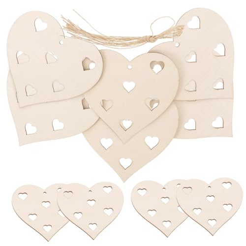 TEHAUX Rustikale Holzherzen zum Basteln Herzförmige Holzscheiben Aufhängen Naturholz Dekoration für DIY Handwerk Valentinstag Hochzeit Taufe Junge TEHAUX Rustikale Holzherzen zum Basteln Herzförmige Holzscheiben Aufhängen Naturholz Dekoration für DIY Handwerk Valentinstag Hochzeit Taufe Junge von TEHAUX