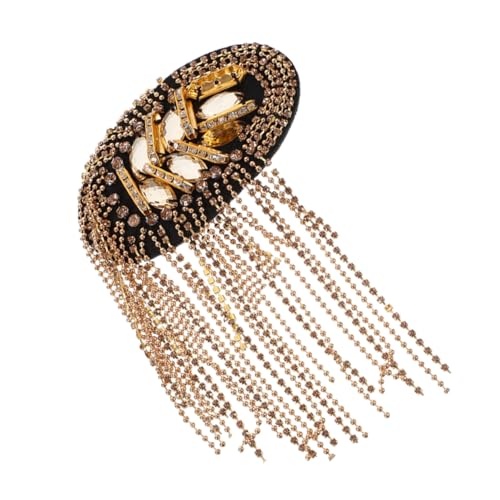 TEHAUX Schulter-epaulette: Perlen, Quaste, Kette, Schulterbrosche, Bretter, Abzeichen, Bühnenkleid, Epaulette, Zubehör Für Damen Und Herren, Anzug, Uniform TEHAUX Schulter-epaulette: Perlen, Quaste, Kette, Schulterbrosche, Bretter, Abzeichen, Bühnenkleid, Epaulette, Zubehör Für Damen Und Herren, Anzug, Uniform von TEHAUX