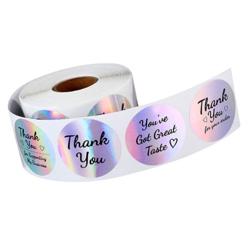 TEHAUX Selbstklebende Dankesaufkleber Regenbogen hologramm Design Haftende Rückstandsfreie Versiegelungsetiketten für Geschenke Karten und Dekoration Vielseitig Einsetzbar TEHAUX Selbstklebende Dankesaufkleber Regenbogen hologramm Design Haftende Rückstandsfreie Versiegelungsetiketten für Geschenke Karten und Dekoration Vielseitig Einsetzbar von TEHAUX