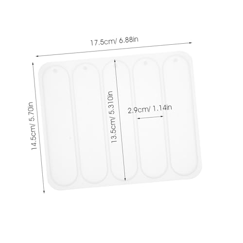 TEHAUX Silikonform Buchzeichenform Oval für Epoxidharz DIY Basteln Langlebig Glatt ohne Grate Geeignet für Individuelle Schmuckherstellung und Schulbedarf von TEHAUX