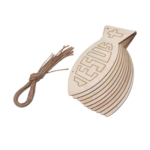 TEHAUX Teiliges DIY Holzfische mit Aufhängeschnur Handbemalbare Holzanhänger in Fischform Natürliche Holzchips für Kreative Bastelprojekte und Individuelle Wohnraumdekoration TEHAUX Teiliges DIY Holzfische mit Aufhängeschnur Handbemalbare Holzanhänger in Fischform Natürliche Holzchips für Kreative Bastelprojekte und Individuelle Wohnraumdekoration von TEHAUX