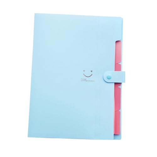 TEHAUX Teiliges Fächermappen Set mit Fächern und Sicherem Druckknopfverschluss Farbige Kunststoff Ordner für Dokumentenorganisation Zuhause Büro Schule Langlebig und Reißfest Blau Grün von TEHAUX