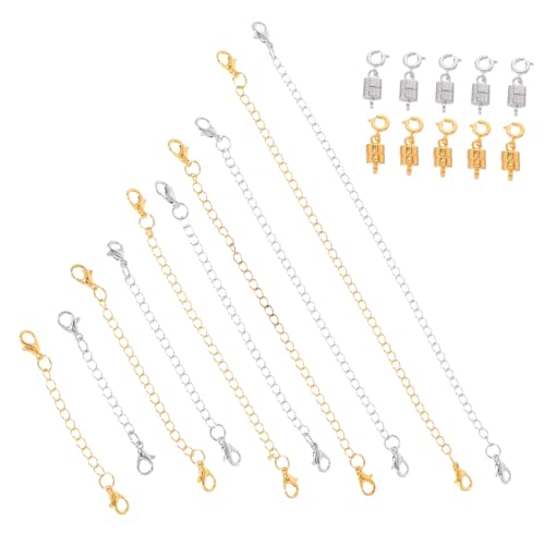 TEHAUX Teiliges Kettenverlängerer mit Magnetischem Verschluss und Stabilem Karabinerverschluss Zinklegierung und Kupfer Vielseitig Einsetzbar für Diy Schmuck Sichere Befestigung für TEHAUX Teiliges Kettenverlängerer mit Magnetischem Verschluss und Stabilem Karabinerverschluss Zinklegierung und Kupfer Vielseitig Einsetzbar für Diy Schmuck Sichere Befestigung für von TEHAUX