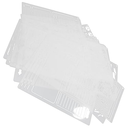TEHAUX Teiliges Tagebuch DIY Vorlagen Kunstmarker Wandschablonen Farbmarker Geometrische Schablonen Journal Stoffmarker Farbstift Kreide Wiederverwendbare Planer Vorlage von TEHAUX