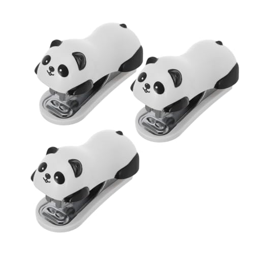 TEHAUX Tragbarer Mini-panda-hefter, 3-teilig, Niedlicher Hefter in Tierform, Tragbares Kleines Handheftwerkzeug Für Büro, Schule, Zuhause, Schreibwaren von TEHAUX