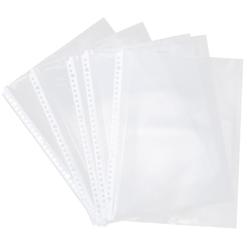 TEHAUX Transparente A4-Blatt-Schutzhüllen, A4-Ordner für 4-Ringordner, 30 Löcher, Seitenhalter aus Kunststoff, für Briefform, Dokumente, Papierorganisation, 100 Stück TEHAUX Transparente A4-Blatt-Schutzhüllen, A4-Ordner für 4-Ringordner, 30 Löcher, Seitenhalter aus Kunststoff, für Briefform, Dokumente, Papierorganisation, 100 Stück von TEHAUX