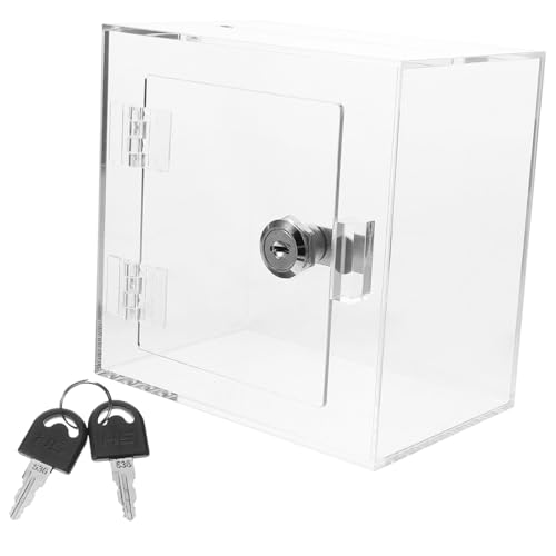 TEHAUX Transparente Acryl spendenbox mit Schloss Multifunktionale Vorschlags Wahlurne Sichere Briefkastenbox für Büro Fundraising und Öffentliche Abstimmungen TEHAUX Transparente Acryl spendenbox mit Schloss Multifunktionale Vorschlags Wahlurne Sichere Briefkastenbox für Büro Fundraising und Öffentliche Abstimmungen von TEHAUX