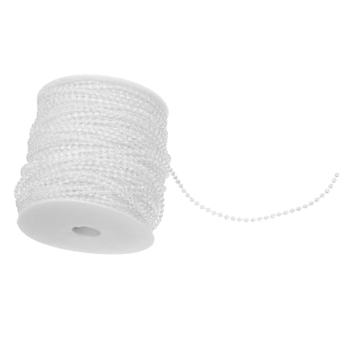 TEHAUX Transparente Perlenkette Rolle Künstliche Perlengirlande für DIY Hochzeitsdeko Weihnachtsbaumschmuck und Blumige Arrangements Vielseitig Einsetzbar Feine Qualität von TEHAUX