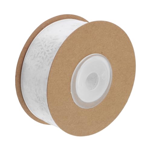 TEHAUX Transparente Schneeflocken Dekoband Weiches Bedrucktes Geschenkband für Geschenkverpackung Winter Weihnachtsdeko Vielseitiges Bastelzubehör für Party Festtagsgestaltung von TEHAUX