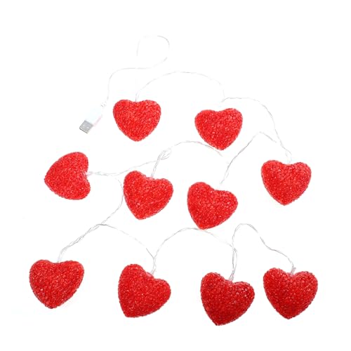 TEHAUX USB Lichterkette Herz Leds Rote Herz Lampions Lichterkette für Hochzeitsdeko Valentinstag Party Schlafzimmer Balkon USB Stecker Romantische Beleuchtung TEHAUX USB Lichterkette Herz Leds Rote Herz Lampions Lichterkette für Hochzeitsdeko Valentinstag Party Schlafzimmer Balkon USB Stecker Romantische Beleuchtung von TEHAUX