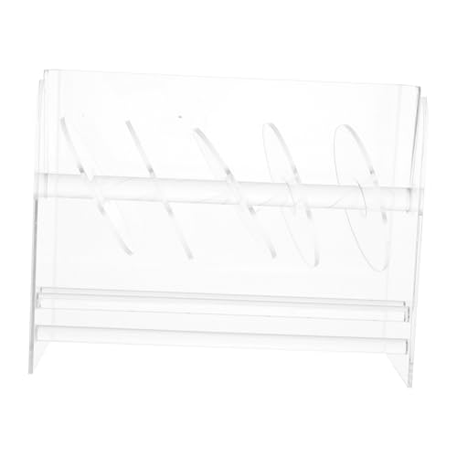 TEHAUX Verstellbarer Acryl Etiketten Aufkleberspender mit Fächern Transparenter Rollenhalter für Büro Schule und Zuhause Langlebiger Leichter Organizer für Klebeband und Stickerrollen TEHAUX Verstellbarer Acryl Etiketten Aufkleberspender mit Fächern Transparenter Rollenhalter für Büro Schule und Zuhause Langlebiger Leichter Organizer für Klebeband und Stickerrollen von TEHAUX