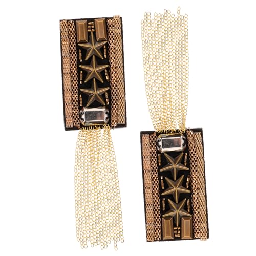 TEHAUX Vintage Quasten Schulter Epauletten Damen Modische Strass Schmuck schulterklappen Robuste Verarbeitung Vielseitig für Party Hochzeit in Gold Stilvolle Kleidung Accessoires von TEHAUX