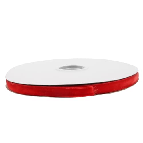 TEHAUX Vintage Rotes Samtband Breit Vielseitiges Verpackungsband für Geschenkboxen Bastelarbeiten Dekorationen Haaraccessoires Leicht Zuschneidbar und Tragbar von TEHAUX