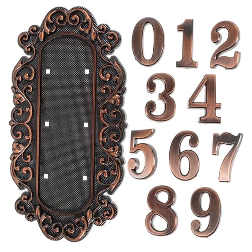 TEHAUX Vintage Türschild Hausnummer aus Langlebigem Material für Außenbereich Rustikales Elegantes Design Wetterbeständig für Wohnhäuser Villen und Büros Sichtbar TEHAUX Vintage Türschild Hausnummer aus Langlebigem Material für Außenbereich Rustikales Elegantes Design Wetterbeständig für Wohnhäuser Villen und Büros Sichtbar von TEHAUX