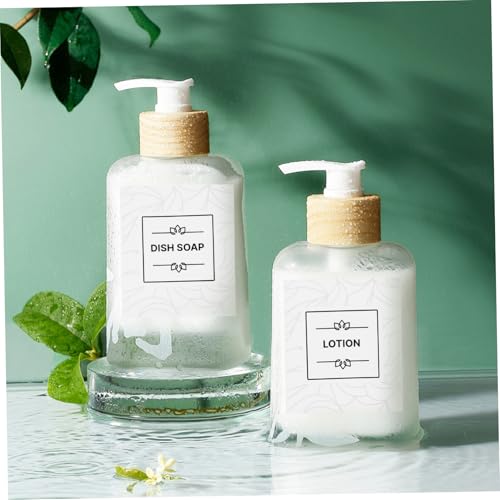 TEHAUX Wasserdichte Aufkleber für Badezimmerflaschen Transparente Wiederbefüllbare Etiketten für Shampoo Handwaschmittel Einfach zu Kleben Langlebig und Organisierend TEHAUX Wasserdichte Aufkleber für Badezimmerflaschen Transparente Wiederbefüllbare Etiketten für Shampoo Handwaschmittel Einfach zu Kleben Langlebig und Organisierend von TEHAUX