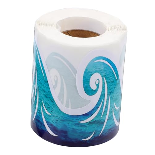 TEHAUX Wasserdichte Selbstklebende Schwarze Tafelbordürenrolle Abziehbare Blaue Wellenrand-sticker Dekorative Tafelrahmen Vielseitige Border Trim für Pinnwand und Schuldekoration TEHAUX Wasserdichte Selbstklebende Schwarze Tafelbordürenrolle Abziehbare Blaue Wellenrand-sticker Dekorative Tafelrahmen Vielseitige Border Trim für Pinnwand und Schuldekoration von TEHAUX