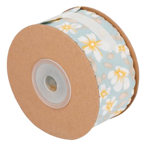TEHAUX Wellenkante Geschenkband mit Blumenmuster DIY Bastelband für Geschenkschleifen Haaraccessoires und Partydekoration Leicht Modisch Vielseitig für Festtagsverpackungen von TEHAUX