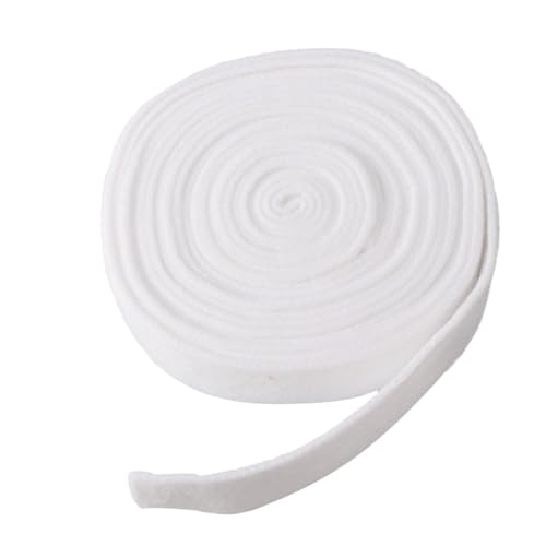 TEHAUX Wollfilzband Weiß für DIY Weihnachtsdeko Langlebiges Umweltfreundliches Material für Kränze Schleifen Applikationen und Baumverzierungen von TEHAUX
