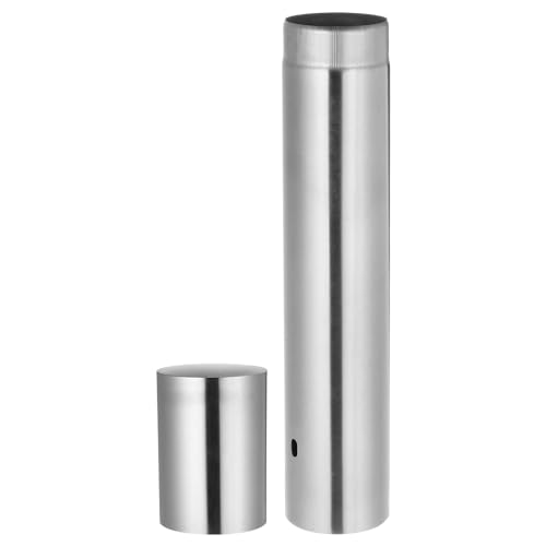 TEHAUX Zeichenrolle für Zertifikate, Edelstahl, runde Versandrohre, Archivierung, Aufbewahrung von Zeichnungen, Diplomen, Dokumenten, Metallrohr, Ø 5 cm von TEHAUX
