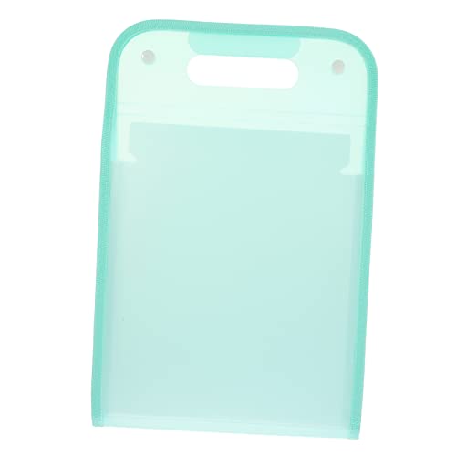 TEHAUX a4 vertikaler Organbeutel plastikordner mappen folder aktenorganizer Akkordeon tragbarer Dokumenten-Organizer aufbewahrungstasche Dateiordner sortieren Papierspeicher Light Green von TEHAUX