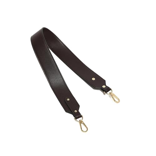 TEHDFG Luxus Multi Color PU Leder 4 * 65CM Kurzer breiter Schultertaschengurt Vielseitiger Stil Unterarmtragetaschengürtel for Frauen(Dark Coffee,Gun Buckle 5 Pieces) von TEHDFG