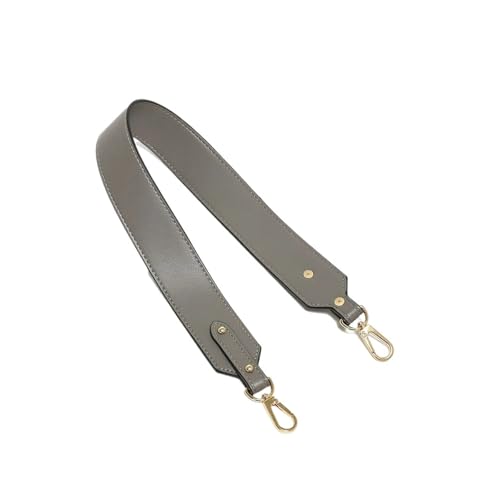 TEHDFG Luxus Multi Color PU Leder 4 * 65CM Kurzer breiter Schultertaschengurt Vielseitiger Stil Unterarmtragetaschengürtel for Frauen(Grey,Gold Buckle 5 Pieces) von TEHDFG