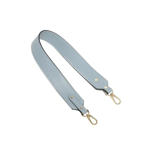 TEHDFG Luxus Multi Color PU Leder 4 * 65CM Kurzer breiter Schultertaschengurt Vielseitiger Stil Unterarmtragetaschengürtel for Frauen(Sky Blue,Gold Buckle 5 Pieces) von TEHDFG
