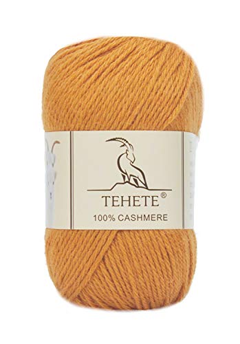TEHETE 100% Kaschmir Wolle luxuriös weich leichtgewicht häkeln und stricken Garn -001 von TEHETE