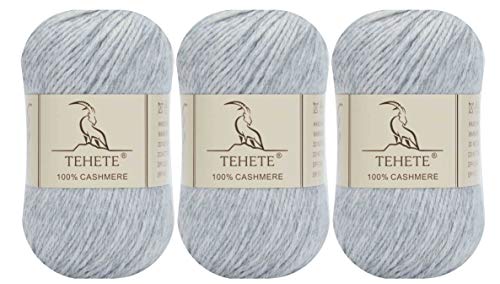 TEHETE 100% Kaschmir Wolle luxuriös weich leichtgewicht häkeln und stricken Garn - 002 von TEHETE