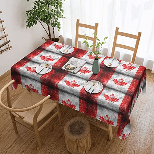 TEMKIN Retro-Tischdecke, Kanada-Flagge, rechteckig, diese Tischdecke ist für jeden Innen- und Außenbereich geeignet von TEMKIN