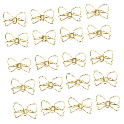 100 Stück Metall Büroklammer Bowknot Büroklammern Metall Büroklammern Buch Marker Clip für Dokument Datei Foto Karte Büro Clips von TEMOOUES