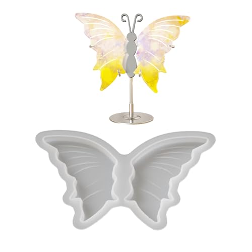 Dekorative Silikon-Schmetterlingsform, flexibel, weiß, Silikonform für Anhänger, zum Basteln von Schmetterlings-Ornamenten und Geschenken Dekorative Silikon-Schmetterlingsform, flexibel, weiß, Silikonform für Anhänger, zum Basteln von Schmetterlings-Ornamenten und Geschenken von TEMOOUES