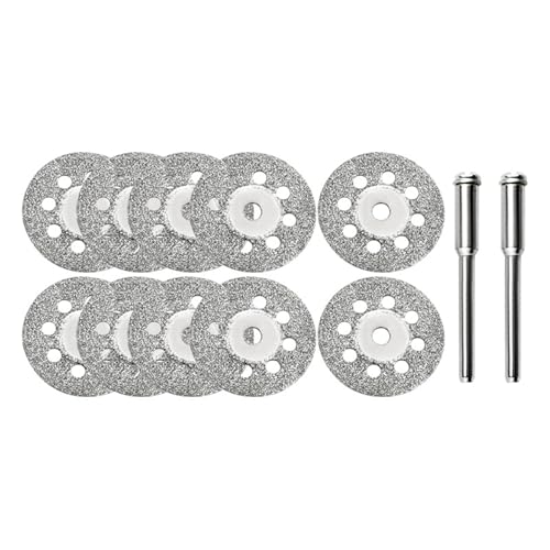 Diamant-Scheiben, 22 mm, geeignet für Drehwerkzeug, Schneiden von Glas, Stein, Holzbearbeitung und Fliesen, mit 2 x 3 mm Dornen, professionelle Trennscheiben, 10 Stück Diamant-Scheiben, 22 mm, geeignet für Drehwerkzeug, Schneiden von Glas, Stein, Holzbearbeitung und Fliesen, mit 2 x 3 mm Dornen, professionelle Trennscheiben, 10 Stück von TEMOOUES