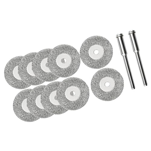 Diamant-Scheiben, 22 mm, geeignet für Drehwerkzeug, Schneiden von Glas, Stein, Holzbearbeitung und Fliesen, mit 2 x 3 mm Dornen, professionelle Trennscheiben, 10 Stück Diamant-Scheiben, 22 mm, geeignet für Drehwerkzeug, Schneiden von Glas, Stein, Holzbearbeitung und Fliesen, mit 2 x 3 mm Dornen, professionelle Trennscheiben, 10 Stück von TEMOOUES