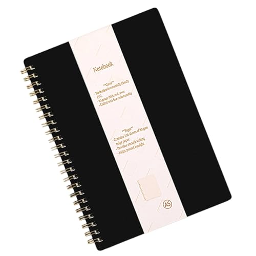 Doppeldrahtbindung, Hardcover, Notizbuch, 160 Seiten, breit liniert, zum Schreiben, College, liniert, Tagebuch, Notizblöcke für Büro, Schule, liniertes Tagebuch für Profis und Studenten von TEMOOUES