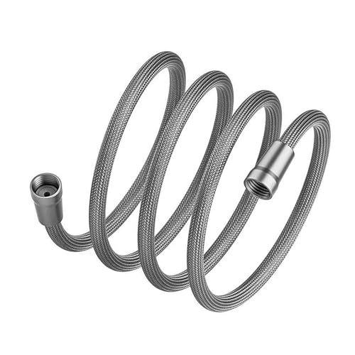 Flexibler Handbrauseschlauch, 152 cm, flexibler Aufsatz, Nylon, für Badezimmer und Bidet, langer Schlauch von TEMOOUES