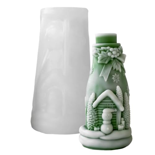 Geprägte Silikonform für Weihnachten, Flaschenform, Silikon-Backwerkzeug für Epoxidharz, Seife, Schokolade, Weihnachtsform Geprägte Silikonform für Weihnachten, Flaschenform, Silikon-Backwerkzeug für Epoxidharz, Seife, Schokolade, Weihnachtsform von TEMOOUES