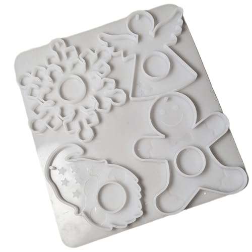 Kreative Weihnachts-Aufhänger-Form, vielseitige Anhänger-Silikonformen für Weihnachtsserie, Ornament und Heimdekoration, elegante hängende Ornamente und Anhängerform von TEMOOUES