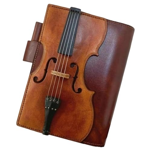 Multifunktionales Tagebuch, Notizblöcke, Violine, Leder, mit Musiknoten-Design, für Notizen, Skizzen, Retro, mit Musiknoten, Schreibwaren, Notizbücher, Violine, Leder-Notizblock Multifunktionales Tagebuch, Notizblöcke, Violine, Leder, mit Musiknoten-Design, für Notizen, Skizzen, Retro, mit Musiknoten, Schreibwaren, Notizbücher, Violine, Leder-Notizblock von TEMOOUES